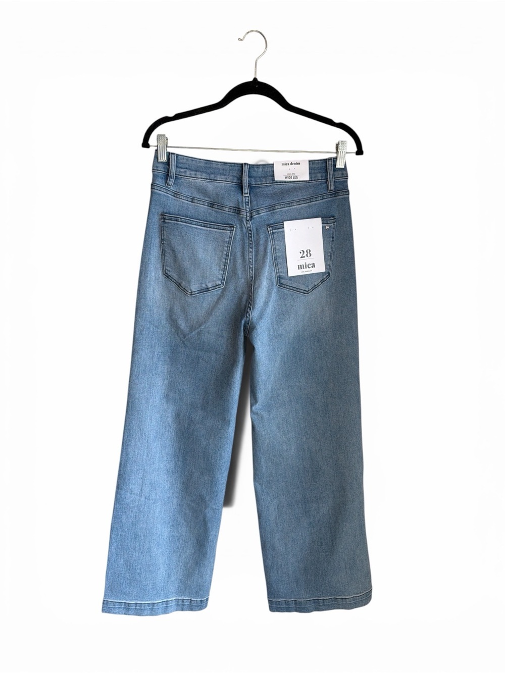 Mica Wide Leg Jean Womens Size 28 Light Wash Stretch Comfortable Denim New - Picture 8 of 16